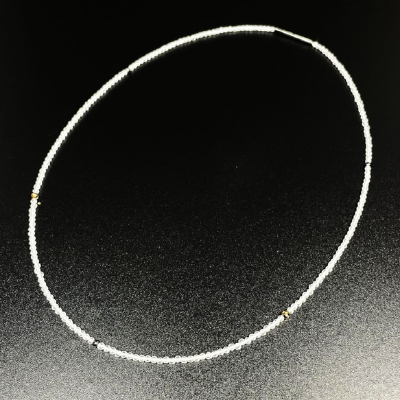 【クリアに光り輝く】K18ビーズ カットクリスタル ヘマタイト 磁気 ネックレス ＳＰＫｎ４ 最高の贈り物 12枚目の画像