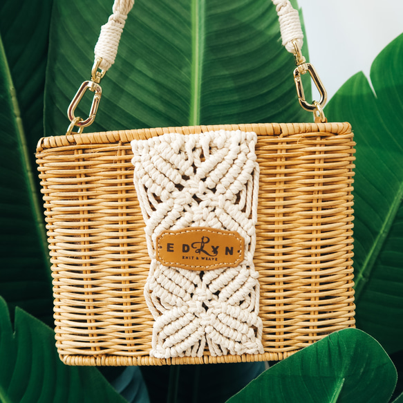 RATTAN - Small Shoulder Bag 籐編-小號籐籃, 索口袋開關 第2張的照片