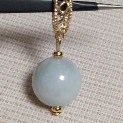 オーダー】→お作り【送料無料】糸魚川翡翠 14mm ペンダント