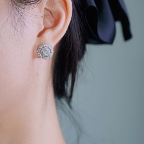天然ダイヤモンドピアス1ct k18 ピアス(スタッド・一粒) パール ... 天然ダイヤモンドピアス1ct k18