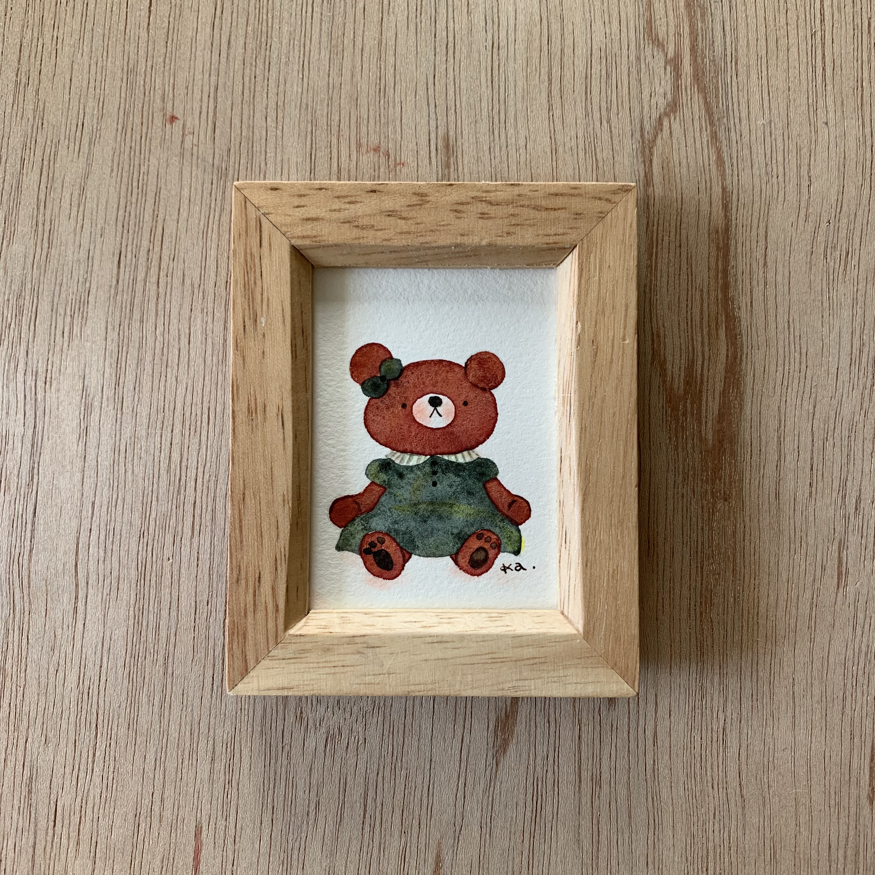 「テディベアの想い出」ミニ額　原画