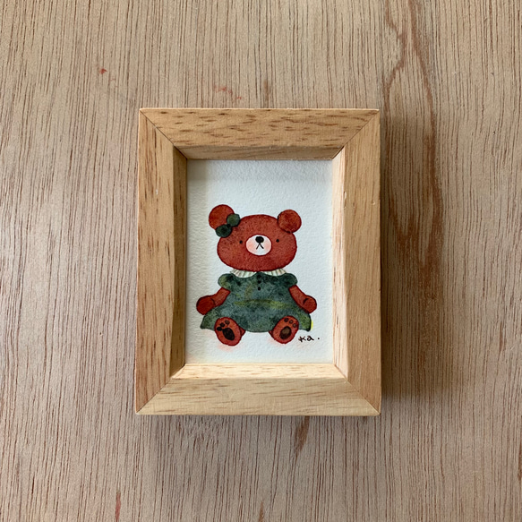 テディベアの想い出」ミニ額 原画 イラスト pukkoa_kats 通販