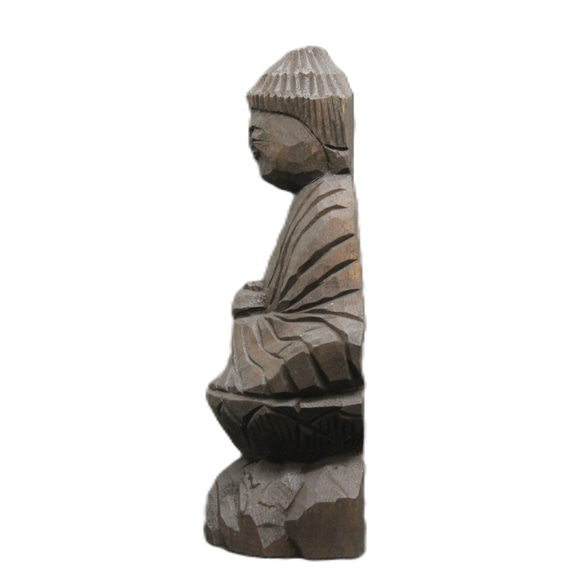 受注製作：薬師三尊(13/15/14cm) 仏像 円空仏 摸刻 木彫（納期14日） 5枚目の画像