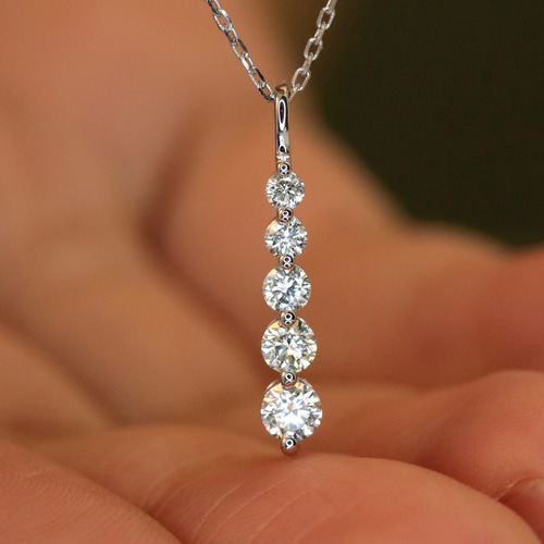 天然ダイヤモンドネックレス0.45ct k18 ネックレス・ペンダント