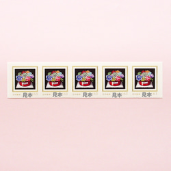 オリジナルデザイン63円切手5枚・多肉植物・ポット・カラフル・みずみずしい・寄せ植え・彩り・鮮やか・かわいい・パステル画 3枚目の画像