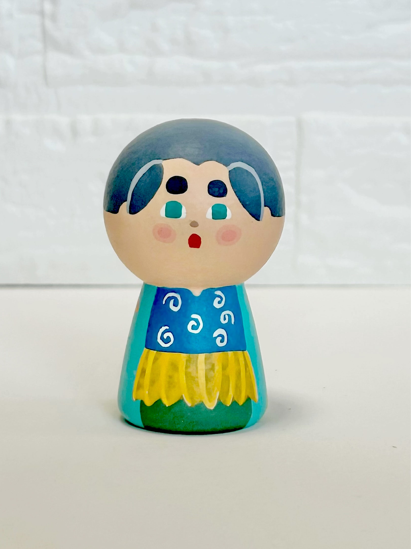 こけしの絵 昔話 浦島太郎【木箱付】小こけし。誕生日・記念日・プチギフト