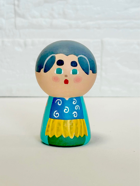 昔話 浦島太郎【木箱付】小こけし。誕生日・記念日・プチギフト