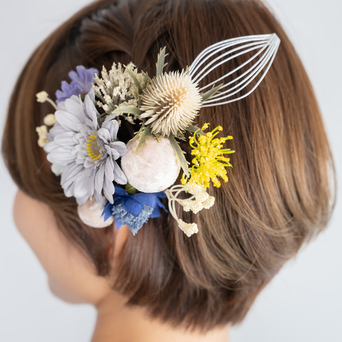 ショートヘアー・ベリーショートヘッドドレスE】成人式前撮り ショートヘアー・ベリーショートヘッドドレスE】成人式前撮り