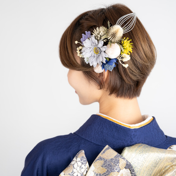 ショートヘアー・ベリーショートヘッドドレスE】成人式前撮り ショートヘアー・ベリーショートヘッドドレスE】成人式前撮り