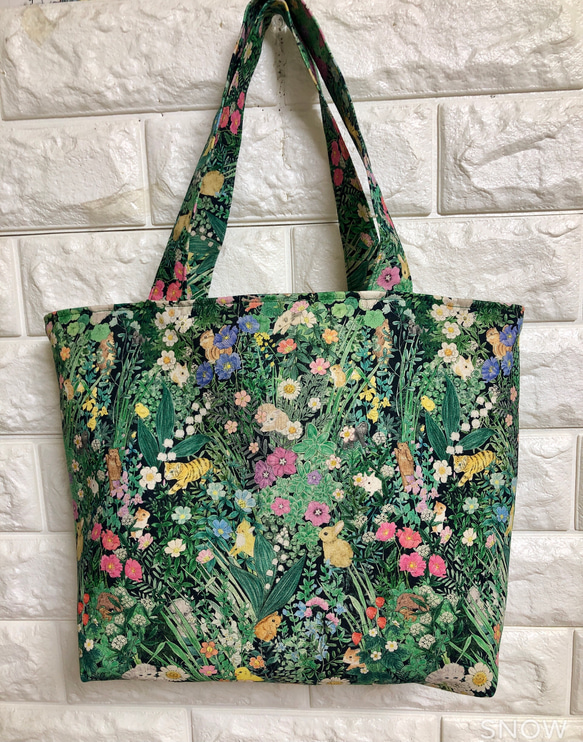 ❤️yukiemonボタニカル柄トートバッグ作成します❤️ トートバッグ  