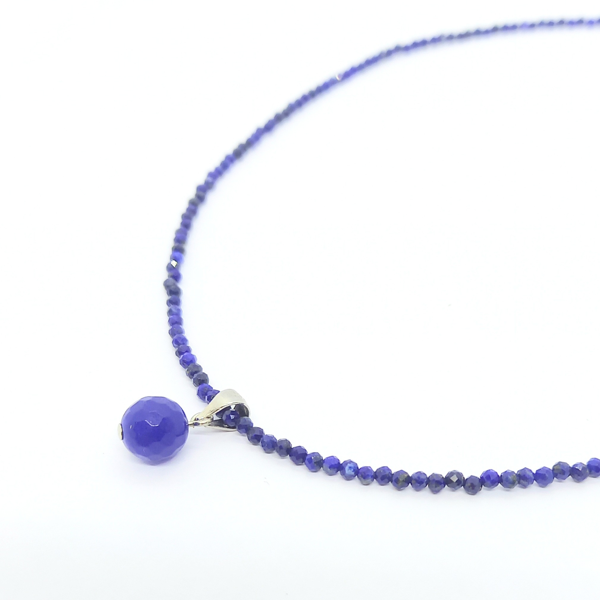 [N-115] カット・ラピスラズリのネックレス 5,135円