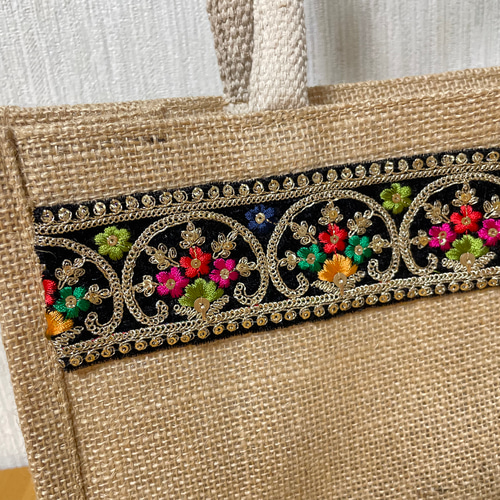 インド刺繍 ジュートバッグ トートバッグ mignon. 通販 16389421