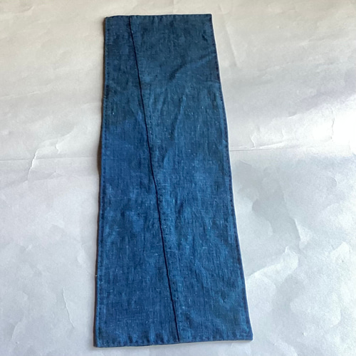 藍とかすり 両面使いのテーブルセンター (2) その他インテリア雑貨