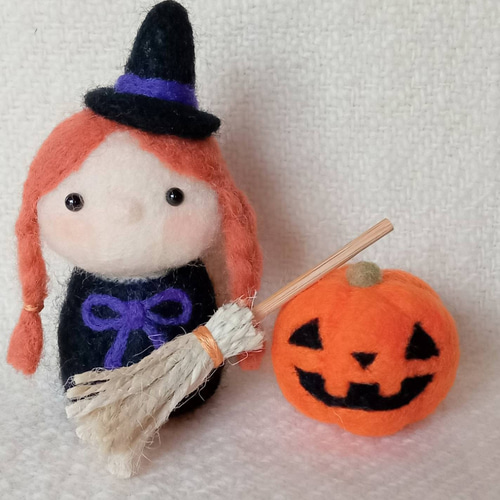 楓花様】ハロウィン飾り各種 置物 羊毛フェルト ちりめん