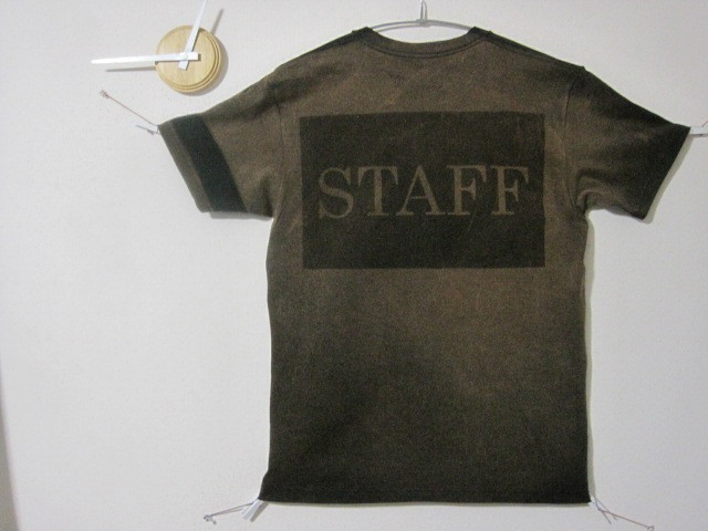 １点物　STAFF　ゼッケン 【1】スタッフ　ブラック      パロディ／店員／イベント／スタッフ／催事／ウエイトレス