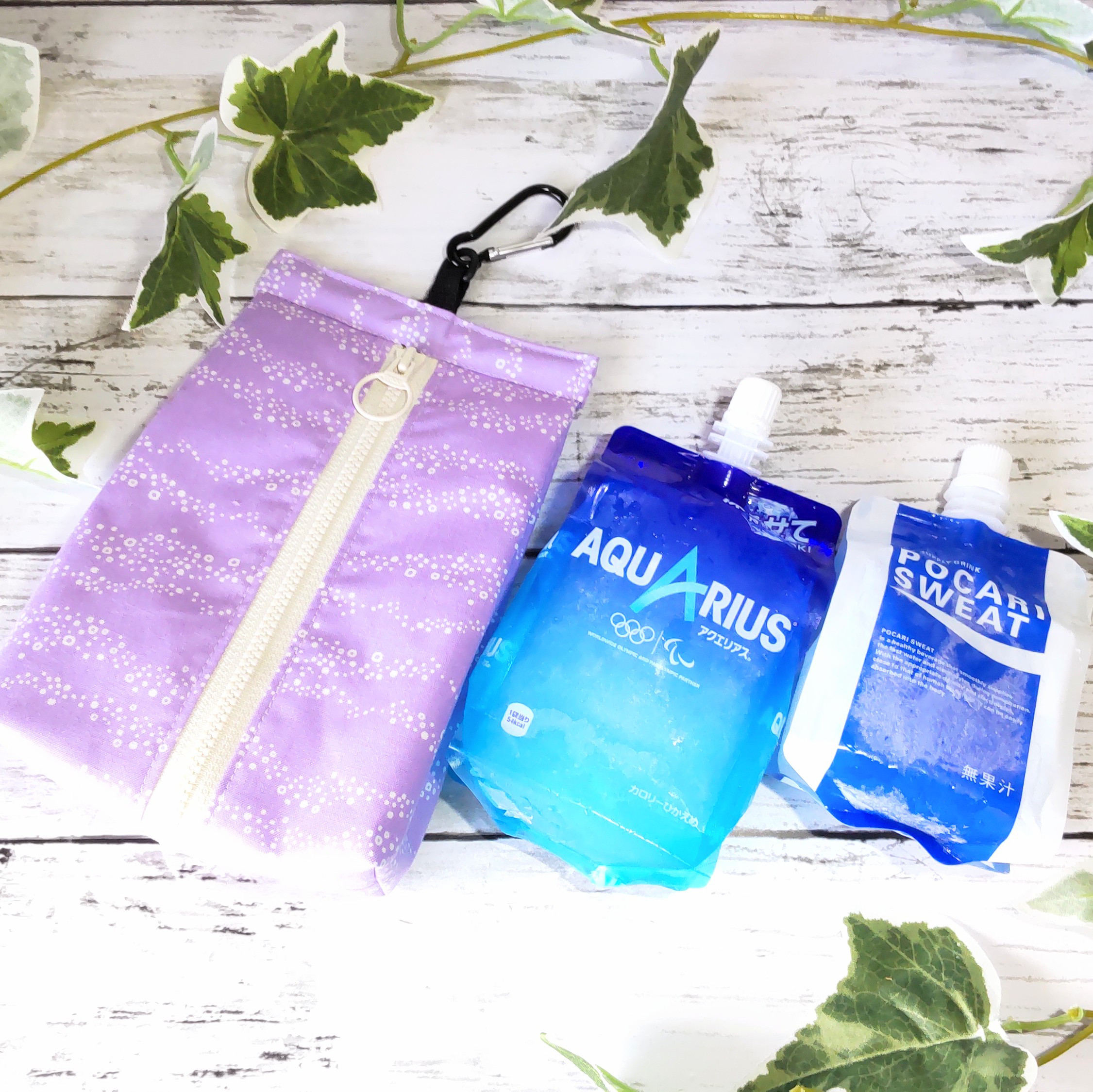 POCARI SWEAT 防水ケース おおしかっ スマートフォン用 透明・青