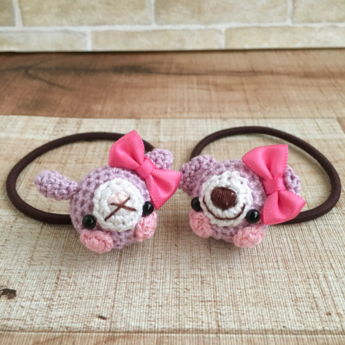 ヘアゴム ベビーヘアクリップ ふわふわくま ふわふわうさぎ Qoo10