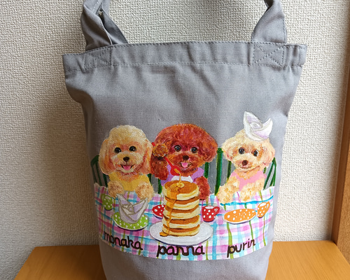 受注制☆ハンドペイント愛犬うちの子オーダー2025(バケツ型トート