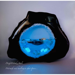 ※アウトレット品 一つ限りの流木アート 海に浮かぶラッコ ジオラマ 流木 フィギュア 置物 レジン 海の生き物 N1 2枚目の画像