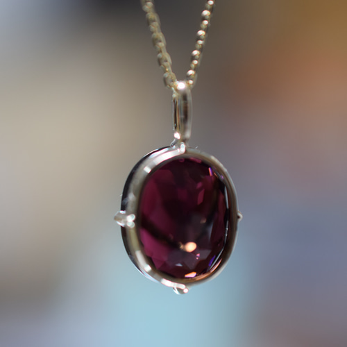 K9-5 非加熱 4.89ct 天然トルマリン ワインレット 9金 K9 チャーム  