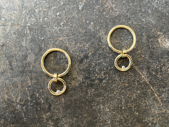 brass+silver990リング circle 3枚目の画像
