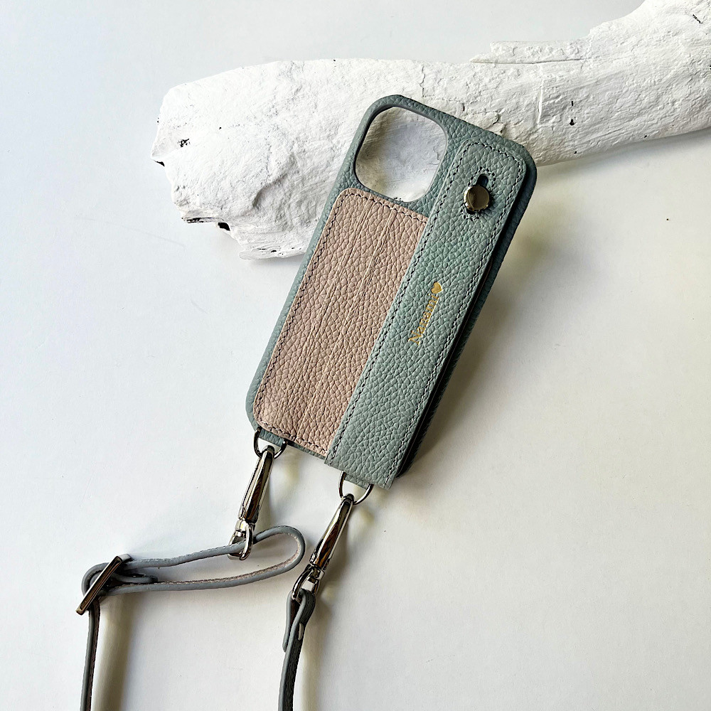 名入れ無料　スマホショルダー新調　本革　レザーiphone14pro      レザーiphoneケース