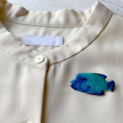景泰藍配件“拿破崙魚胸針” 第5張的照片