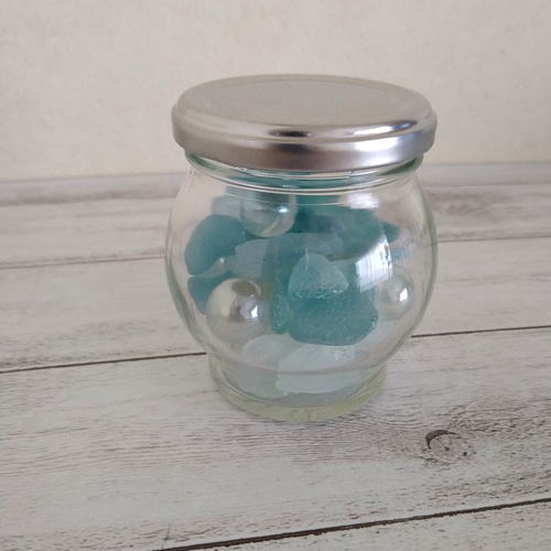 海と山のオブジェ シーグラス、国産ひのき いろんなカタチ 球びん