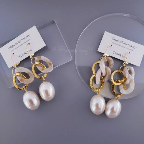 黒コサージュリング18ミリ＆スイングイヤリング 黒コサージュリング18ミリ＆スイングイヤリング 【公式通販】