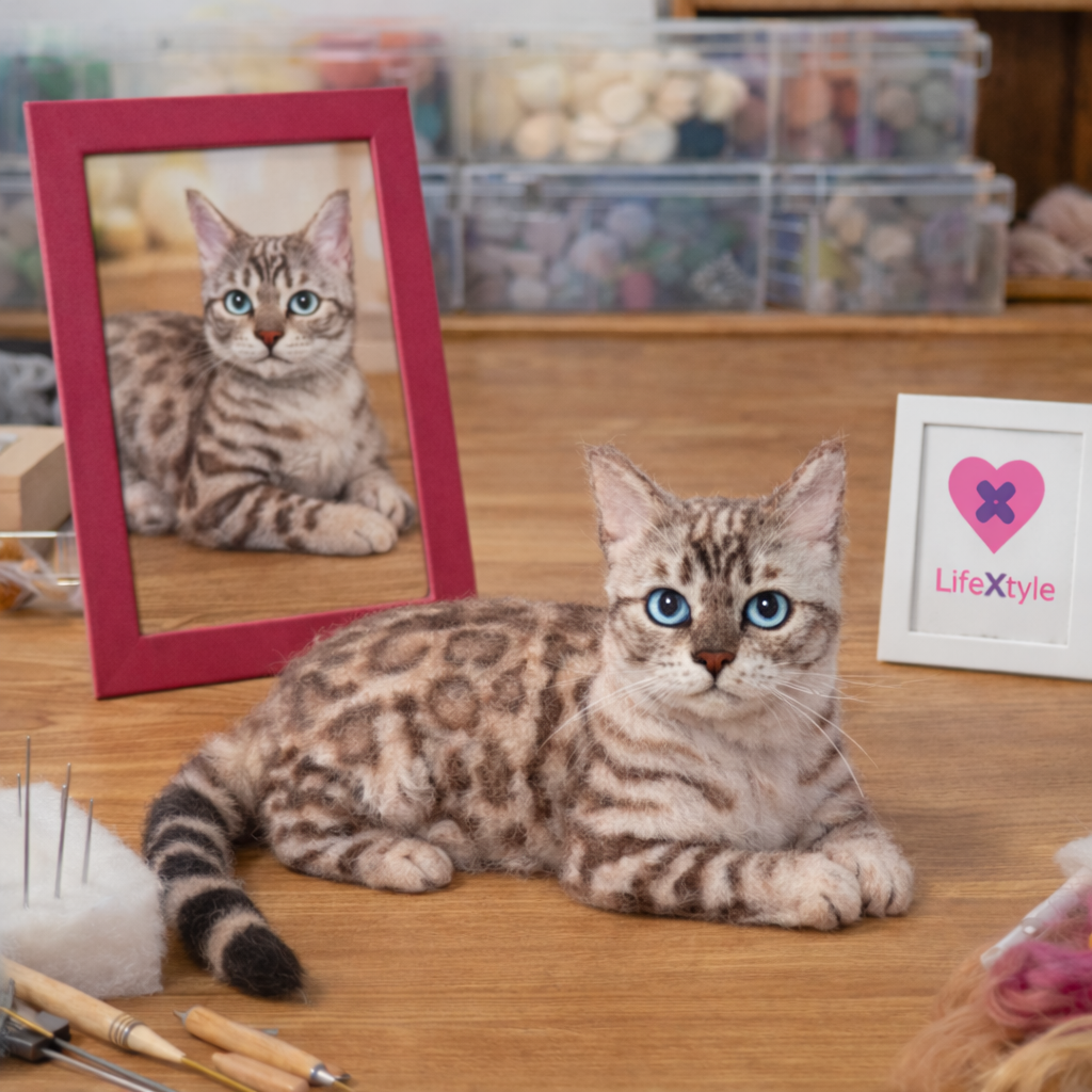 羊毛フェルト そっくり ペット オーダーメイド｜写真から作る ペットリアル ぬいぐるみ｜愛猫 うちの子 形見 思い出保存