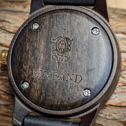 【木製腕時計】EINBAND Anmut 天然石 ターコイズ × サンダルウッド【32mm】 4枚目の画像