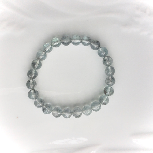 ❢大人気❢モスアクアマリン のシンプルブレス❥ モスアクアマリン ブレスレット 10.5mm #MK715 - プレミアム