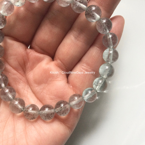 モスアクアマリンブレスレット 8mm ブレスレット Kitosh