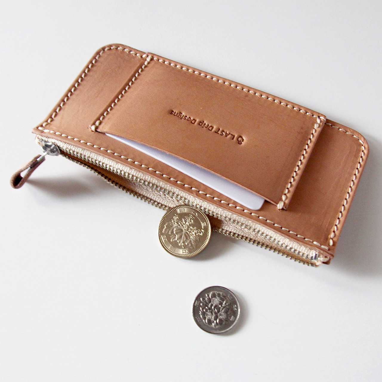 トラッカー コインケース カード 小銭入れ 牛革 レザー ヌメ革 本革 日々を刻む日記帳 nfl pst Creema店