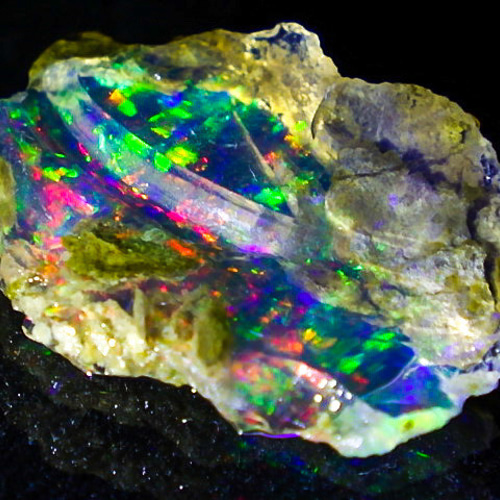 オパールの原石4.0ct/17.1mm天然石蛋白石鉱物原石エチオピアンオパール