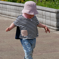 子供服　ベビー服　ネイビー配色カットソー 5枚目の画像