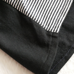 子供服　ベビー服　ブラック配色半袖カットソー 8枚目の画像