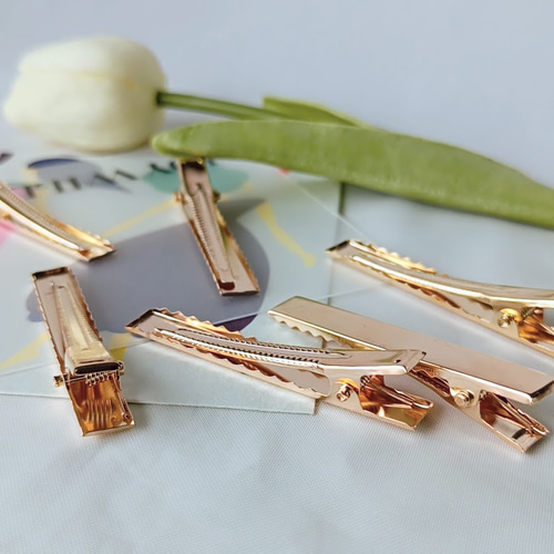 10個】【55mm】ワニ口 ヘアクリップ レジン 髪止め キークリップ