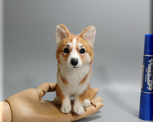 羊毛フェルト 犬 コーギー ウェルシュ・コーギー いぬ イヌ 犬
