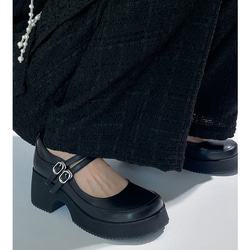 23秋季女式真皮鞋超輕厚底鞋淺口高跟鞋 22 厘米-24.5 厘米 #791⭐免運費⭐ 第9張的照片