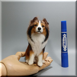羊毛フェルト　犬　シェルティ　シェットランドシープドッグ　いぬ　イヌ　犬フィギュア 5枚目の画像
