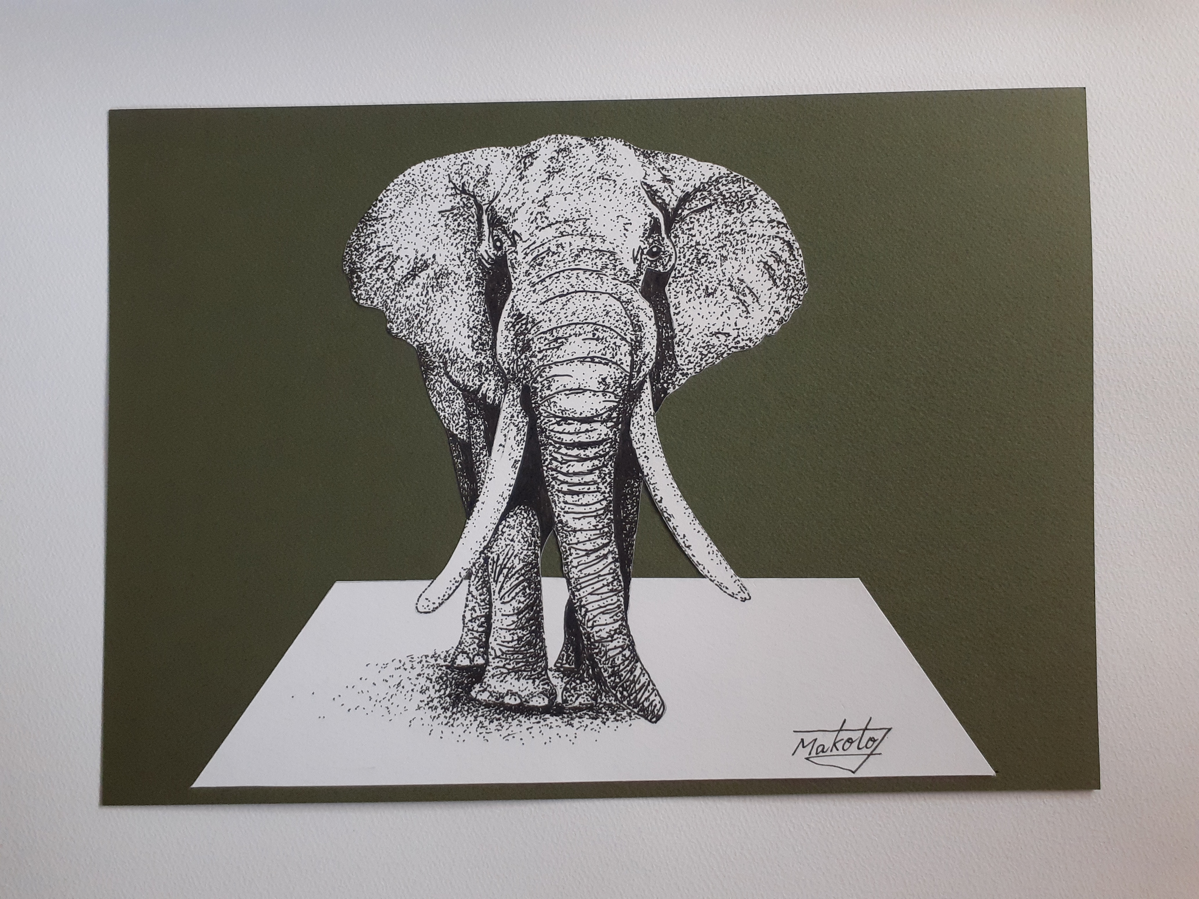 ゾウの歯医者　絵画