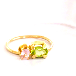 - 2023 autumn - Peridot & Oval Spinel Ring 1枚目の画像