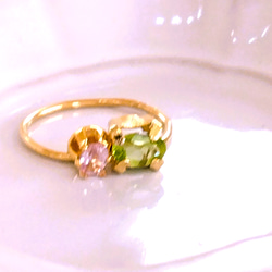 - 2023 autumn - Peridot & Oval Spinel Ring 2枚目の画像