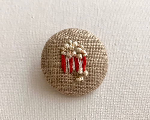 u*i様 ポップコーンブローチ キット】ポップコーンブローチ | iridare embroidery