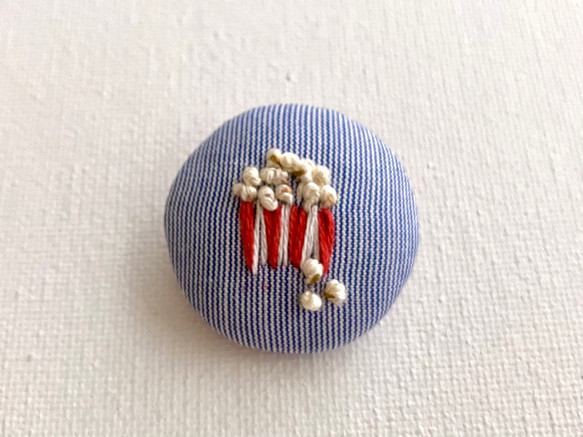 再販：ポップコーン_刺繍ブローチ_麻 ブローチ otokka 通販 16391591