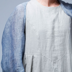 [wafu] 最適合旅行的天使的短外套！柔軟、輕盈、緊湊的亞麻瑪格麗特/巴林藍 h001n-blb1 第16張的照片