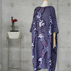 着物リメイク　有松絞りのチュニックワンピース   フリーサイズ  kimono　 7枚目の画像