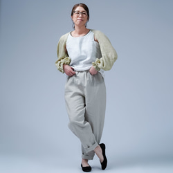 [wafu] 最適合旅行的天使的短外套！柔軟、輕盈、緊湊的亞麻瑪格麗特/柑橘 h001n-cts1 第10張的照片