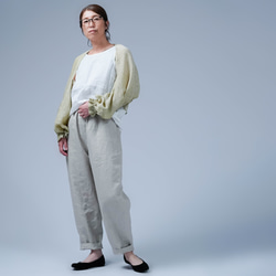 [wafu] 最適合旅行的天使的短外套！柔軟、輕盈、緊湊的亞麻瑪格麗特/柑橘 h001n-cts1 第14張的照片